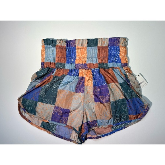 Free People The Way Home Patchwork Shorts Size M High Waist Boho Festival NWT - Picture 3 of 8